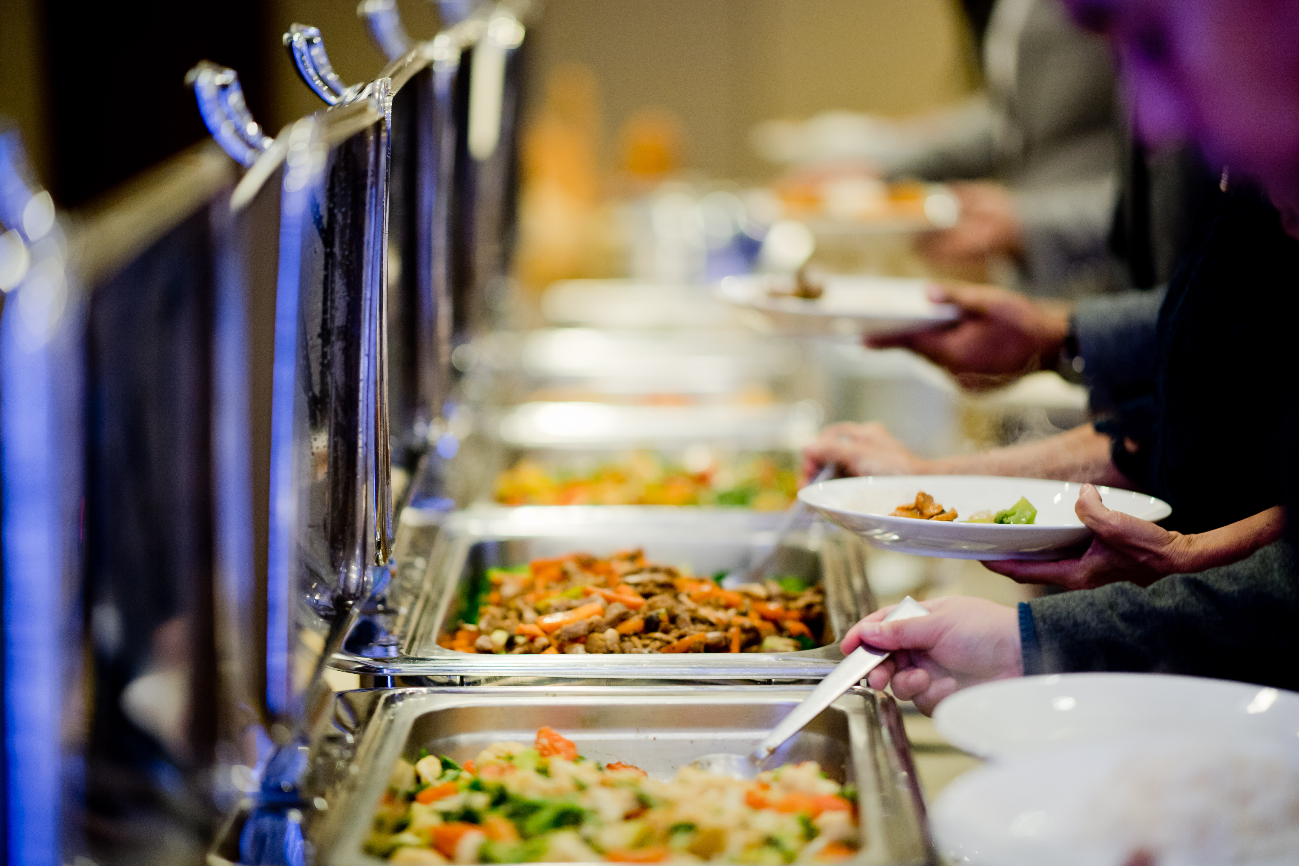 Buffet Food, Catering Food Party At Restaurant, Mini Canapes, Sn